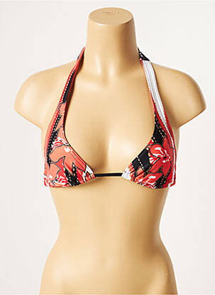 Haut de maillot de bain stretch haut triangles orange CULTURE BEACH femme