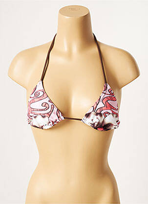 Haut de maillot de bain stretch haut triangles rose CULTURE BEACH femme