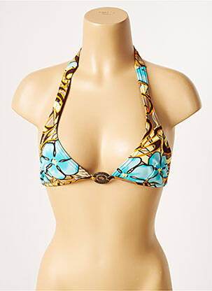 Haut de maillot de bain stretch haut triangles marron CULTURE BEACH femme