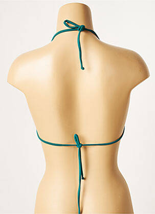 Haut de maillot de bain stretch haut triangles vert LAURA URBINATI femme