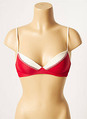 Haut de maillot de bain stretch haut triangles rouge SANS MARQUE femme
