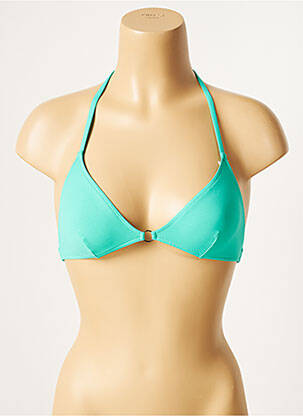 Haut de maillot de bain stretch haut triangles vert D NU D femme