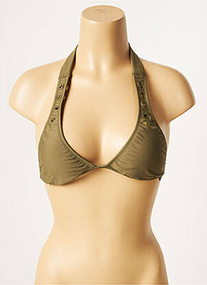 Haut de maillot de bain stretch haut soutien-gorge avec mousse de rembourrage amovible vert ROXY femme