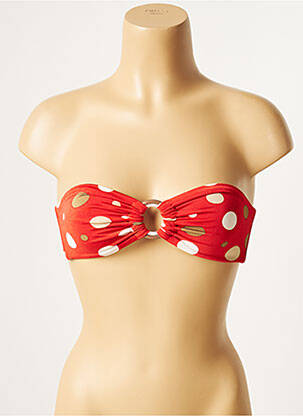 Haut de maillot de bain stretch haut bandeau rouge SANS MARQUE femme