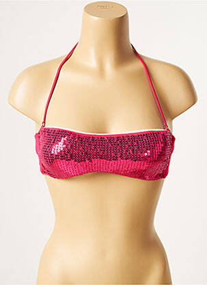 Haut de maillot de bain stretch haut soutien-gorge avec mousse de rembourrage amovible rose SANS MARQUE femme
