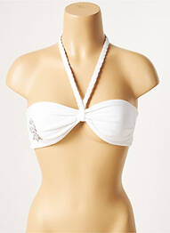 Haut de maillot de bain stretch haut bandeau blanc SANS MARQUE femme