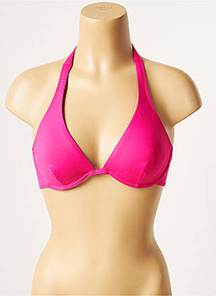 Haut de maillot de bain stretch haut triangles rose D NU D femme