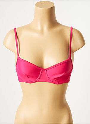 Haut de maillot de bain stretch haut soutien-gorge balconnet rose SANS MARQUE femme