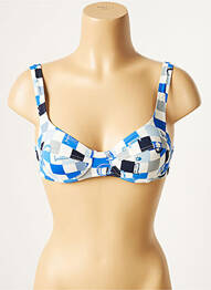 Haut de maillot de bain stretch haut soutien-gorge balconnet bleu CHIPIE femme