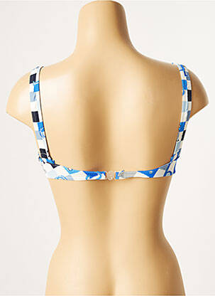 Haut de maillot de bain stretch haut soutien-gorge balconnet bleu CHIPIE femme