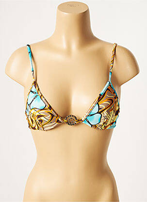 Haut de maillot de bain stretch haut triangles marron CULTURE BEACH femme