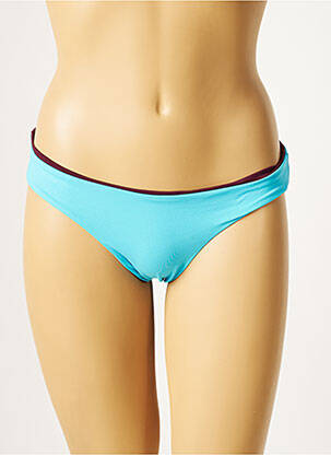 Bas de maillot de bain tissage satiné culotte bleu LAURA URBINATI femme