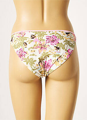 Bas de maillot de bain imprimé fantaisie culotte beige SANS MARQUE femme