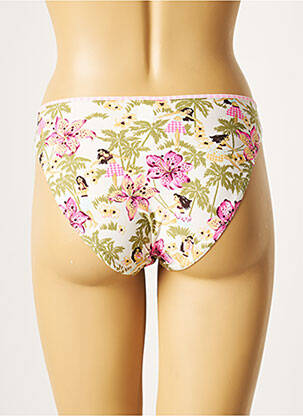 Bas de maillot de bain imprimé fantaisie culotte beige SANS MARQUE femme