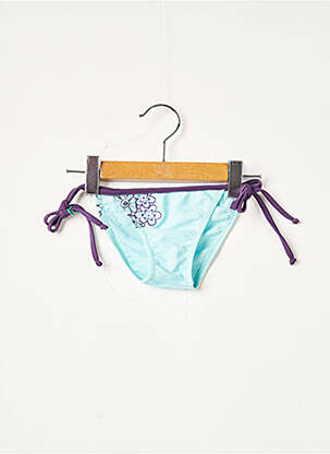 Bas de maillot de bain sérigraphie bleu SANS MARQUE fille