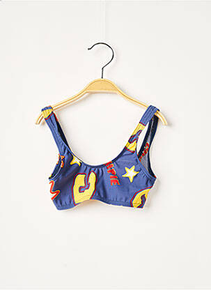 Haut de maillot de bain tissage satiné bleu CHIPIE fille