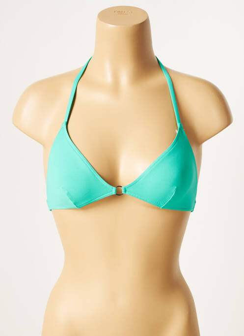 Haut de maillot de bain stretch haut triangles vert D NU D femme