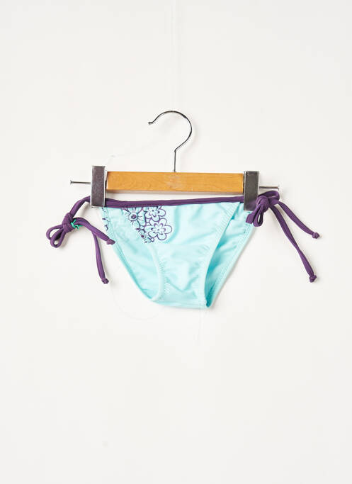 Bas de maillot de bain imprimé fleurs bleu SANS MARQUE fille