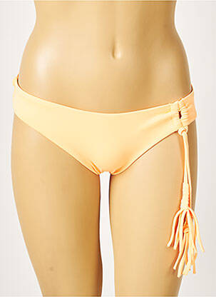 Bas de maillot de bain imprimé rayures culotte orange SANS MARQUE femme