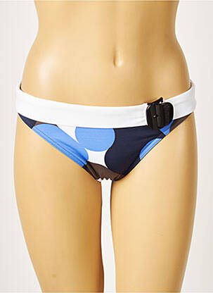 Bas de maillot de bain imprimé fantaisie culotte bleu MORGAN femme
