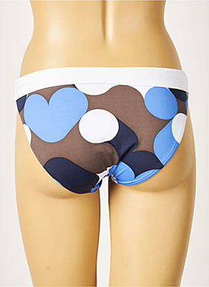 Bas de maillot de bain imprimé fantaisie culotte bleu MORGAN femme