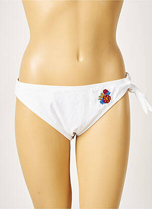 Bas de maillot de bain imprimé fleurs culotte blanc PRINTEMPS femme