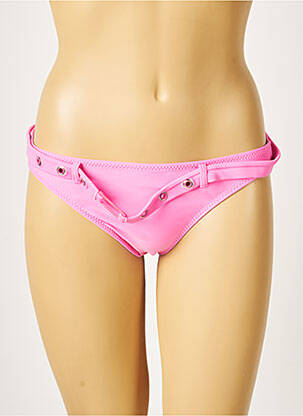 Bas de maillot de bain tissage satiné culotte rose ROXY femme