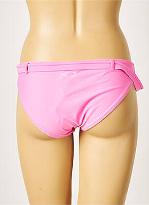 Bas de maillot de bain tissage satiné culotte rose ROXY femme