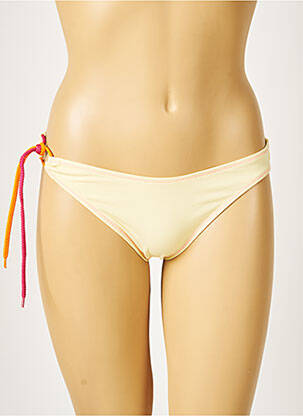 Bas de maillot de bain tissage satiné culotte jaune DIVINE femme