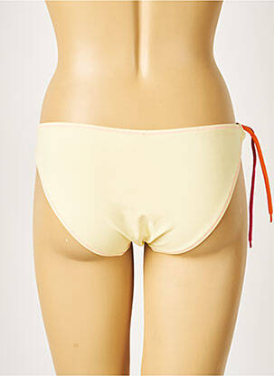 Bas de maillot de bain tissage satiné culotte jaune DIVINE femme