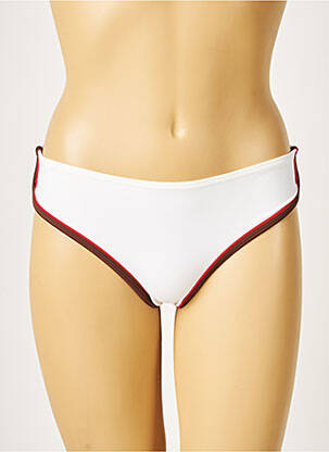 Bas de maillot de bain tissage satiné culotte blanc ROXY femme