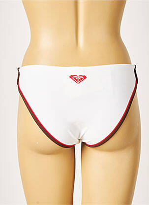 Bas de maillot de bain tissage satiné culotte blanc ROXY femme