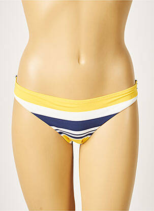Bas de maillot de bain tissage satiné culotte jaune ETAM femme
