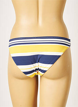 Bas de maillot de bain tissage satiné culotte jaune ETAM femme