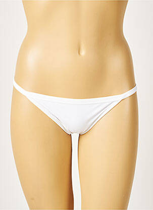Bas de maillot de bain tissage satiné culotte blanc SUNDEK femme
