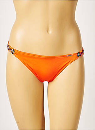 Bas de maillot de bain tissage satiné culotte orange BANANA MOON femme