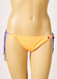 Bas de maillot de bain tissage satiné bikini orange BANANA MOON femme