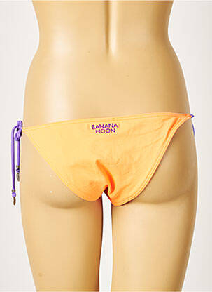 Bas de maillot de bain tissage satiné bikini orange BANANA MOON femme