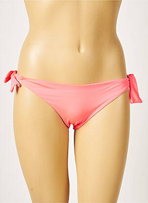 Bas de maillot de bain tissage satiné bikini rose ETAM femme