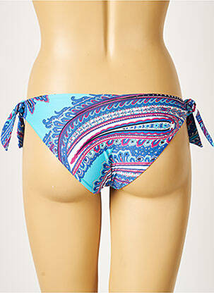 Bas de maillot de bain tissage satiné bikini bleu ETAM femme