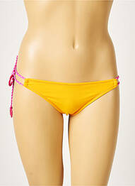 Bas de maillot de bain tissage satiné bikini orange DIVINE femme