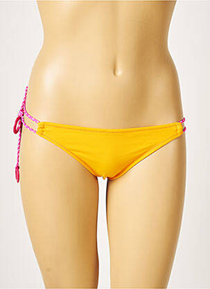Bas de maillot de bain tissage satiné bikini orange DIVINE femme