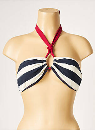 Haut de maillot de bain stretch haut bandeau bleu BANANA MOON femme