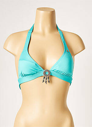 Haut de maillot de bain stretch haut soutien-gorge avec mousse de rembourrage amovible bleu BANANA MOON femme