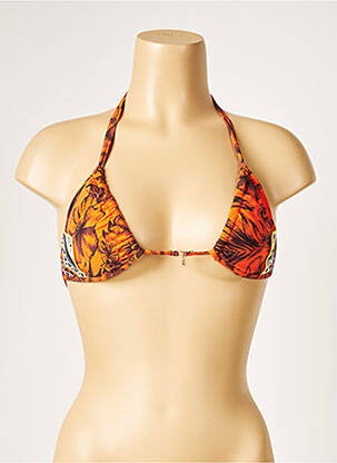 Haut de maillot de bain stretch haut triangles orange BANANA MOON femme