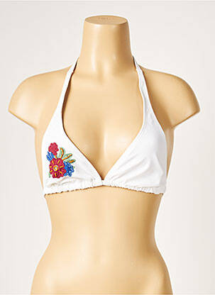 Haut de maillot de bain stretch haut triangles blanc PRINTEMPS femme