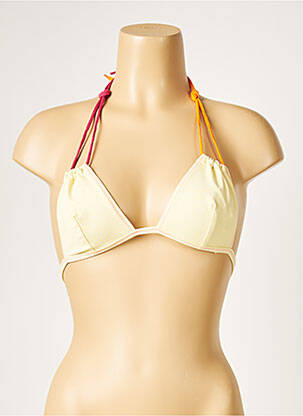 Haut de maillot de bain stretch haut triangles beige DIVINE femme