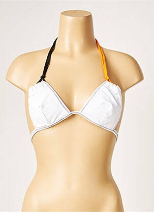 Haut de maillot de bain stretch haut triangles blanc DIVINE femme