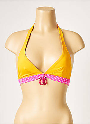 Haut de maillot de bain stretch haut triangles orange DIVINE femme