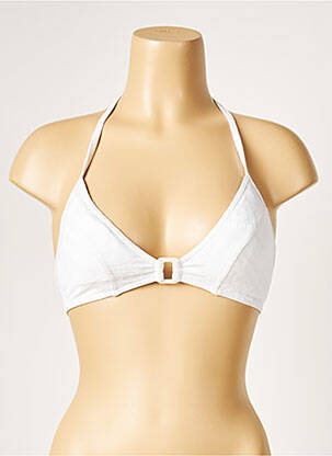 Haut de maillot de bain stretch haut soutien-gorge avec mousse de rembourrage amovible blanc BANANA MOON femme